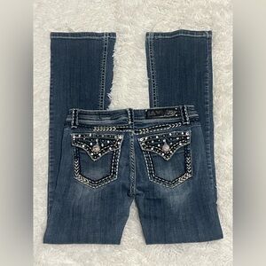 L.A. Idol USA Rhinestone Bootcut Jeans Women’s Size 9 (W31 L34)